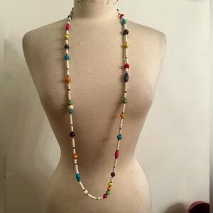 Vintage Colorful Beaded Necklace costume jewelry